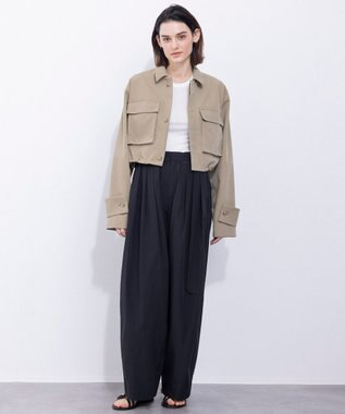 NAVE 【Nave・セットアップ可/洗える/撥水】スパンツイル ショートジャケット カーキ系