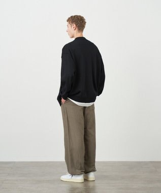 ATON WOOL WASHI | オーバーサイズカーディガン - UNISEX BLACK