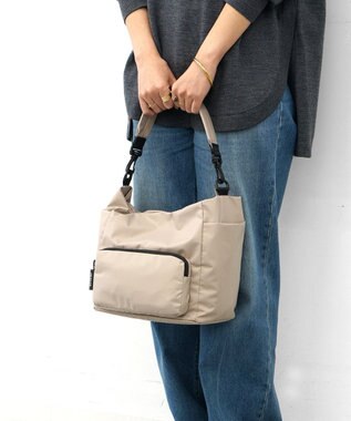 FOLNA RD ブリザテックナイロン 3WAYショルダーバッグ グレーべージュ