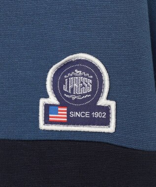 J.PRESS KIDS 【吸水速乾】【100-130cm】ポンチローマ トリコロール 切替Ｔシャツ ネイビー系