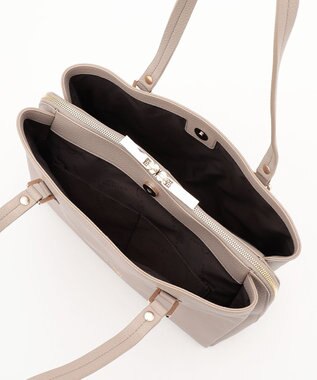 LA BAGAGERIE ベーシック　フェイクレザートート グレージュ