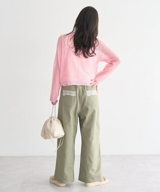 earth music&ecology フロントドロストシアープルオーバー Pink