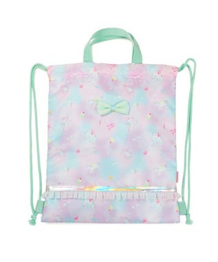 Mother garden マザーガーデン  ユニコーン お着替え巾着リュック 《コットンキャンディ柄》 コットンキャンディ柄