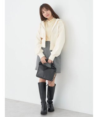 earth music&ecology テレコリブメローハイネックインナー Light Yellow