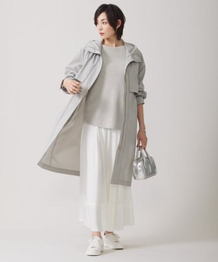 ICB 【洗える】 ペーパーブレンドシャインニット プルオーバー トープ系