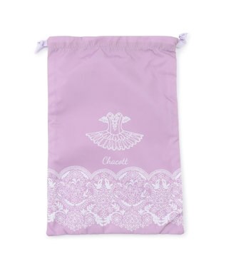 Chacott レース柄メッシュ巾着M ライラック