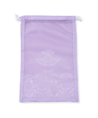 Chacott レース柄メッシュ巾着M ライラック