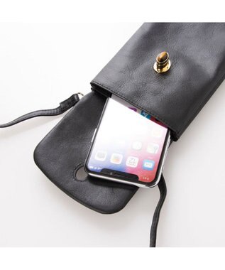 UNBILLION ペルケ perche ジェムストーンヒネリモバイルショルダー ブラック