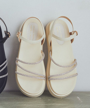 earth music&ecology ＯＲｉｅｎｔａｌ　ＴＲａｆｆｉｃ　ラインストーンサンダル