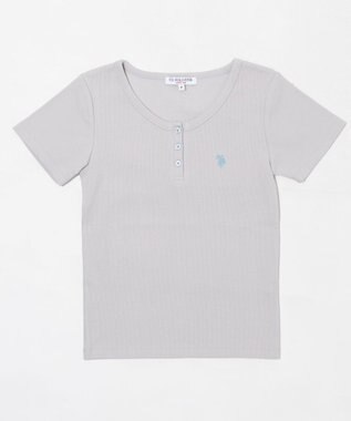 WEGO 別注USPOLOヘンリーネックT ライトグレー