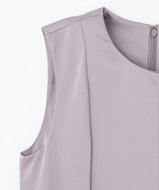 GRACE CONTINENTAL サテンフレアドレスパンツ グレー