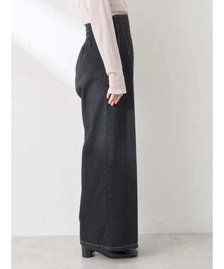 earth music&ecology フロントジップデニムパンツ Black