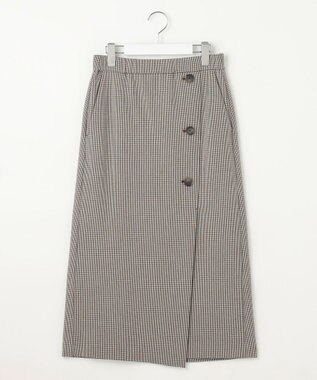 自由区 S 【撥水加工・洗える】TRギャバチェック柄 スカート ベージュ系チェック