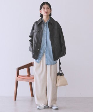 AMERICAN HOLIC コーデュロイワイドパンツ Ivory