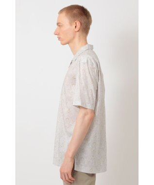 DAKS リバティプリント オープンカラーシャツ フェザーグレー