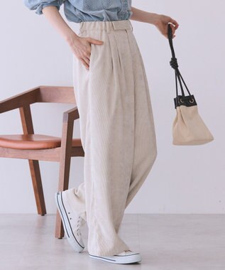 AMERICAN HOLIC コーデュロイワイドパンツ Ivory