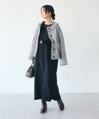 CRAFT STANDARD BOUTIQUE 洗える/とてもちニットワンピース Black