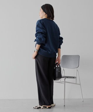 AMERICAN HOLIC ウールライクカーブスラックスパンツ Black