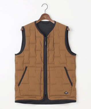 JOSEPH ABBOUD MOUNTAIN 【2WAYストレッチ/リバーシブル/撥水/軽量】 リバーシブル ダウン ベスト キャメル系