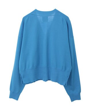 Green Parks ポケット付コンパクトカーディガン Blue