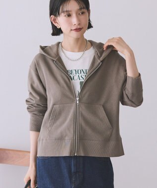 AMERICAN HOLIC スウェットZIPパーカー Gray Beige