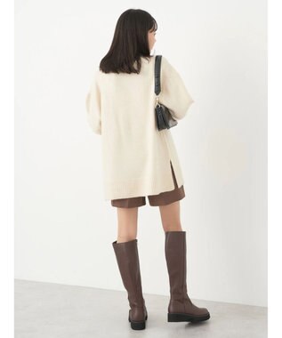 earth music&ecology ＦＬＵＦＦＹハイネックチュニック Ivory