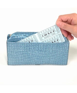 PELLE BORSA ギャルソンウォレット Rainbow Croco レインボークロコ 6101 サックス