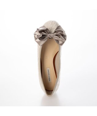 MODE ET JACOMO <MODE ET JACOMO>ラウンドリボンバレエシューズ アイボリーキジ
