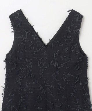 GRACE CONTINENTAL リボンヤーンジレドレス ブラック