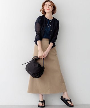 23区 【先行予約/WEB&一部店舗限定カラーあり】シャイニーシアー フラップポケット カーディガン ネイビー系