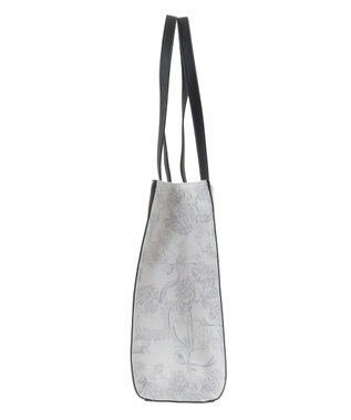 Maison de FLEUR フラワーガーデンプリントスクエアトート Black