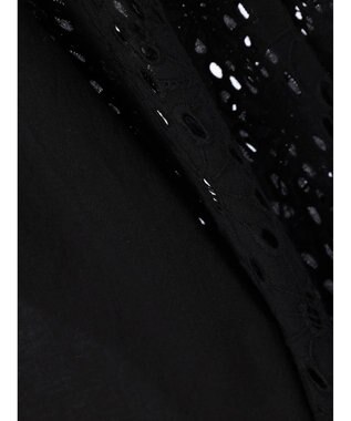 CRAFT STANDARD BOUTIQUE インド綿アイレット刺繍ブラウス Black