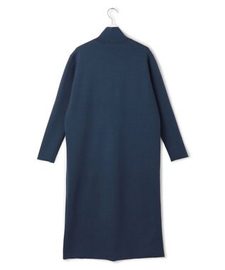ICB 【洗える】 シルキーウールダブルフェイス ハイネックニットワンピース ブルーグレー