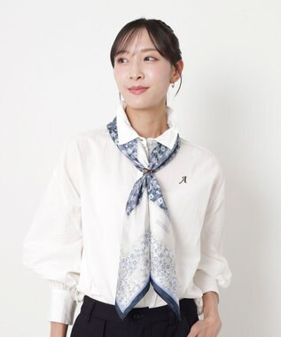 MOONBAT Luna Luce(ルナルーチェ)スカーフリング ラメ Cross お手持ちのスカーフを通すだけ ギフト ダークブラウン