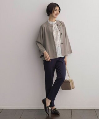 J.PRESS LADIES L 【洗える】VIGODA MILANO ニット ジャケット モカ系