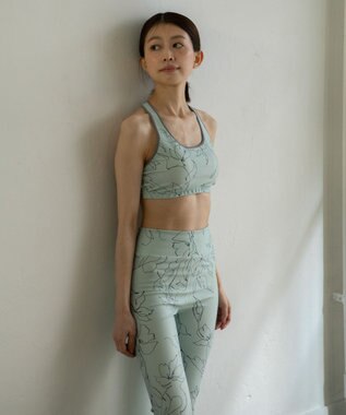 ONWARD CROSSET SELECT 【SEESET】ラインフラワーレギンス GREEN