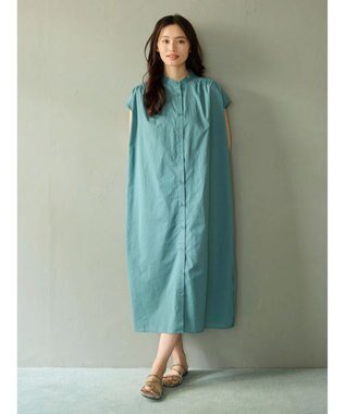 Green Parks ・Ｐｅｔｉｔ　Ｆｌｅｕｒ　カラーシャツワンピース Green