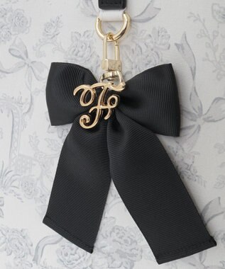 Maison de FLEUR フラワーガーデンプリントスクエアトート Black