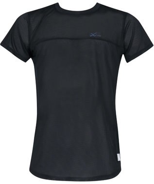 CW-X 【UNISEX】 CW-X ランニングシャツ メッシュ素材 涼しい着ごこち 大穴メッシュ仕様(脇下) スポーツウェア 半袖 3分袖 ユニセックス DLR165 /ワコール ブラック
