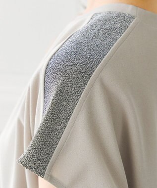 Tiaclasse 【洗える】ドルマンラメスリーブトップス グレー