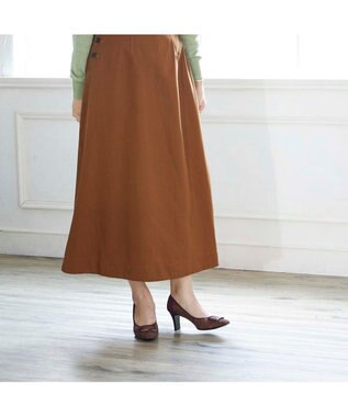 Riz raffinee <Riz raffinee>スクエアトゥメタルバックルパンプス ブラウンコンビ