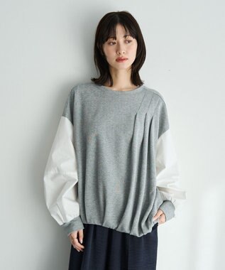 YECCA VECCA アシメバルーンプルオーバー Gray