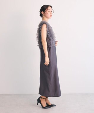 Green Parks ・Ｒａｉｌｍｅ　ＳＥＴ２点　レースブラウス＆ワンピ Charcoal Gray