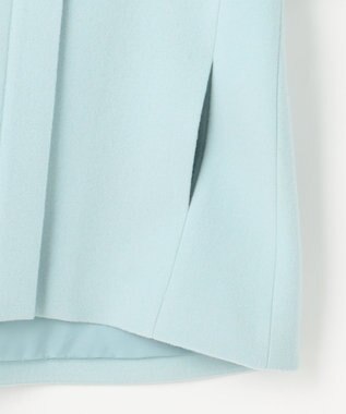 組曲 L 2WAYショートビーバー フーテッドコート スカイブルー系