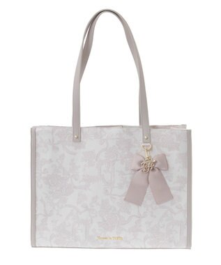 Maison de FLEUR フラワーガーデンプリントスクエアトート Pink