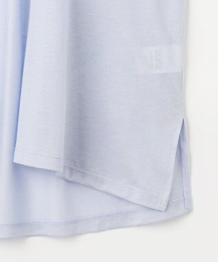 J.PRESS LADIES セルロースジャージー ミディ丈 カーディガン サックスブルー系