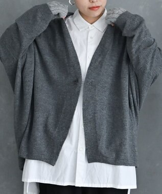 muuc 〈希少な素材〉〈高級15.5マイクロン長極細メリノウール100%〉〈ユニセックス〉ウルグアイウールのジャケットカーディガン