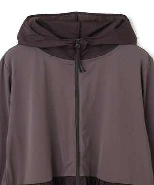 UNFILO 【ZIP!放映】 ラッシュガード ペプラムフーディ チャコール