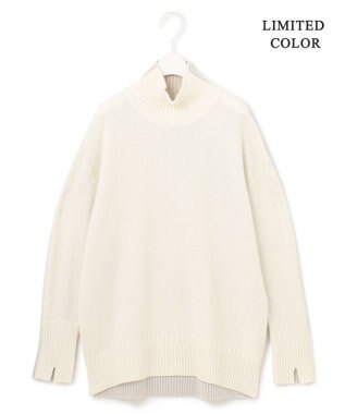 ICB 【新色追加・WEB限定カラーあり】 ソフトカシミヤミックス ハイネックニット オフホワイト×トープ系［WEB限定］