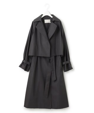 ICB L T/Cシャンブレーツイル 3WAYコート チャコール系